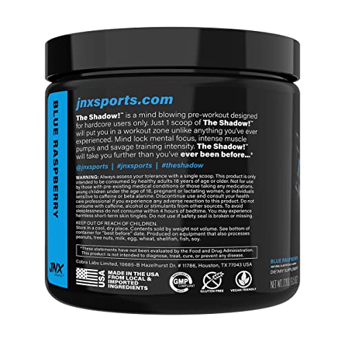 JNX SPORTS The Shadow! 350mg of Caffeine Hard Core Preworkout -Electric Energy JNX SPORTS uk supplements