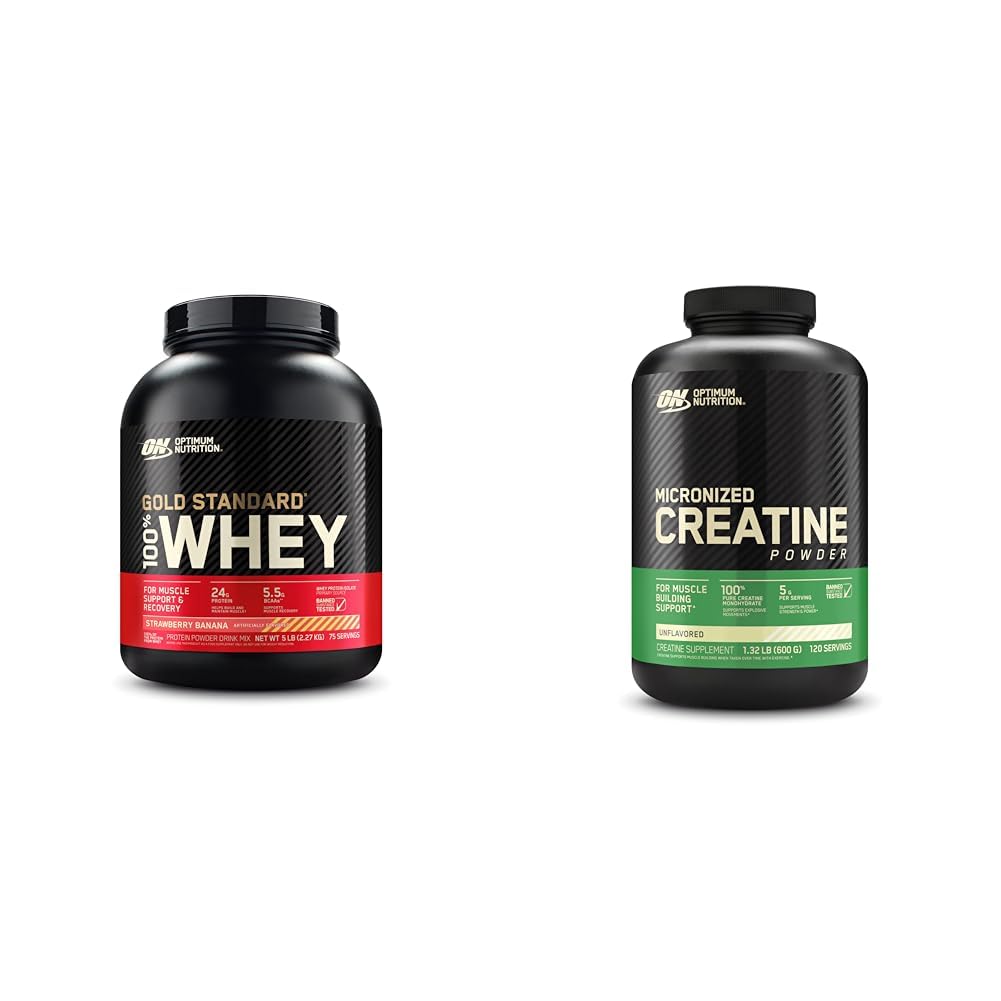 Optimum Nutrition Gold Standard 100% Whey Protein Powder, Strawberry Banana Optimum Nutrition uk supplements