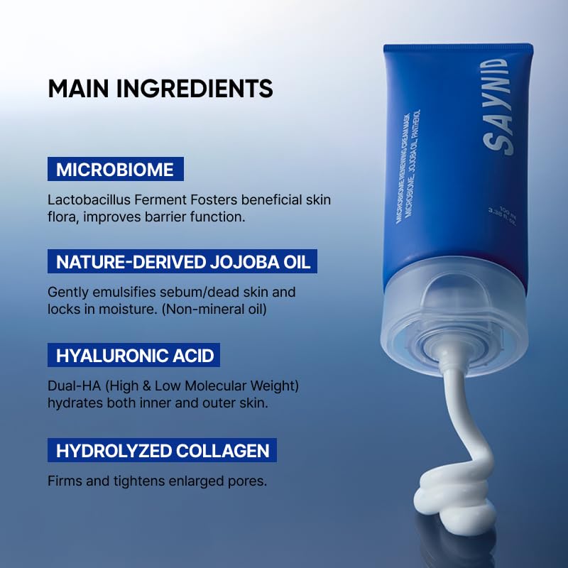 SAYNID MICROBIOME RENEWING CREAM MASK TRIAL KIT, Wash-off Cream, Soft Exfoliating Face Scrub Dead Skin Cells | 4.5g/0.15oz (3EA) SAYNID uk supplements