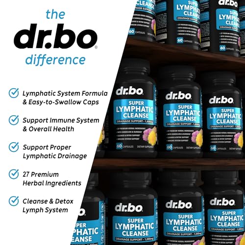 Lymphatic Support Herbal Supplement with Echinacea & Ginger - For Lymph Drainage & Detox DR. BO uk supplements