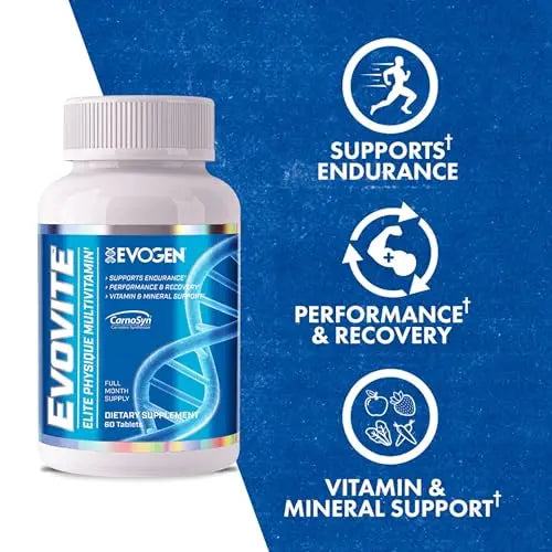 Evogen Evovite - Elite Physique Multivitamin for Women & Men | Advanced Formula for Endurance, Recovery, & Joint Health | Evogen uk supplements