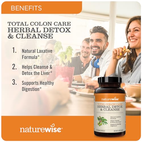 NatureWise Herbal Detox Cleanse Laxative Supplements | Natural Colon Cleanser Herb & Fiber Blend NatureWise uk supplements