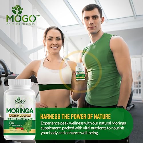 MOGO Moringa Oleifera Capsules | 100% Pure Single Origin Moringa Leaf Powder Supplement MOGO uk supplements