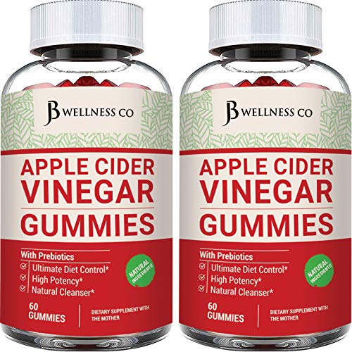 (2-Pack | 120 Gummies) Premium Apple Cider Vinegar Gummies - Raw, Natural, Unfiltered ACV JB Wellness Co uk supplements