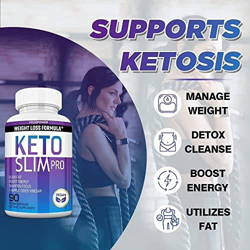 Keto Diet Pills Plus Apple Cider Vinegar - Exogenous Ketones Supplement for women men VEGEPOWER uk supplements