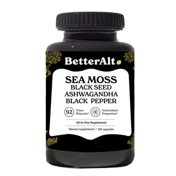 Better Alt Sea Moss Capsules- Irish Sea Moss with Black Seed Oil, Ashwagandha & Black Better Alt uk supplements