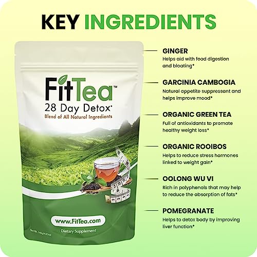 The ORIGINAL FitTea 14 Day Detox Tea for Weight Loss and Belly Fat - Detox Cleanse FitTea uk supplements
