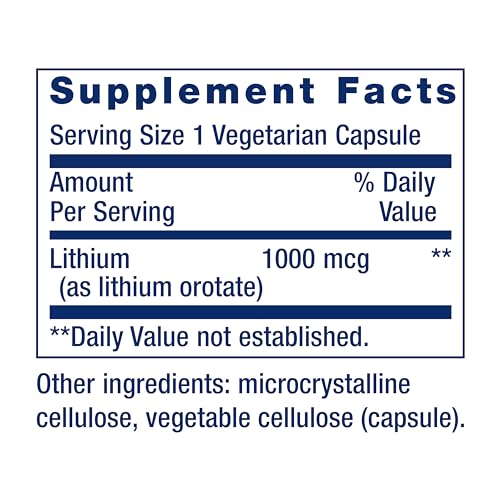 Life Extension Lithium 1000 mcg - for Brain Health, Anti-Aging & Longevity Life Extension uk supplements