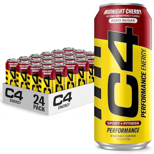 C4 Energy Carbonated Zero Sugar Energy Drink, Pre Workout Drink + Beta Alanine, Midnight Cellucor uk supplements