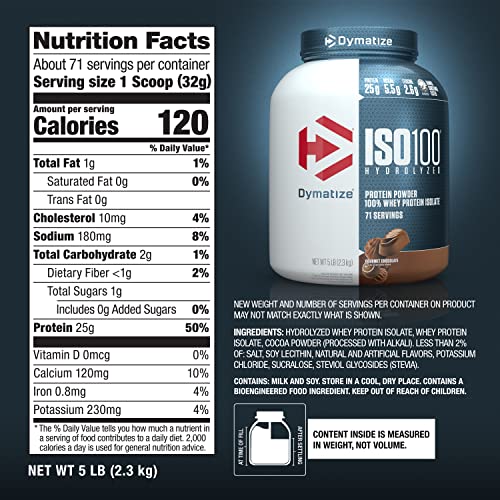 Dymatize ISO100 Hydrolyzed Protein Powder, 100% Whey Isolate Protein, 25g of Protein Dymatize uk supplements