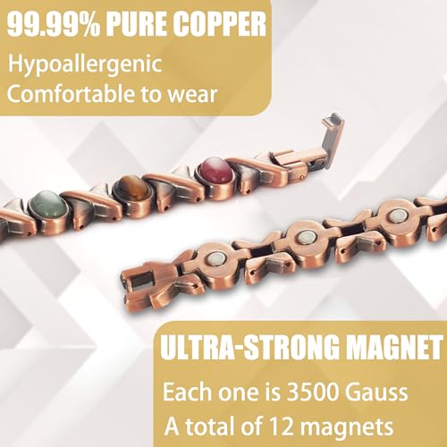 MagVIVACE Copper Anklet for Women for Arthritis and Joint, Magnetic Therapy Ankle Bracelet, Jewelry Gift MagVIVACE uk supplements