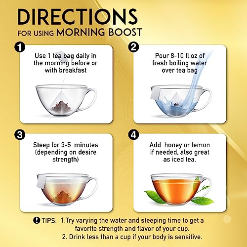 EVERLONG Detox Tea 28 Day Morning Boost Tea and Night Cleanse Tea, Burn Fat and Boost EVERLONG uk supplements