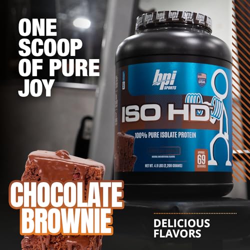 BPI Sports ISO HD Isolate Protein Chocolate Brownie - 69 Servings, 5.4 pounds BPI Sports uk supplements