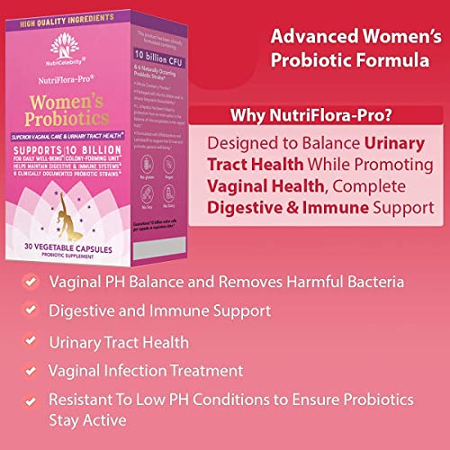 Nutricelebrity NutriFlora-Pro Probiotics for Women - Support Vaginal, Urinary Health Nutricelebrity uk supplements