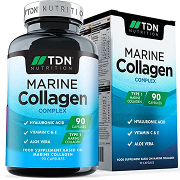Marine Collagen Capsules 1400mg with Hyaluronic Acid, High Strength Collagen Supplement TDN uk supplements