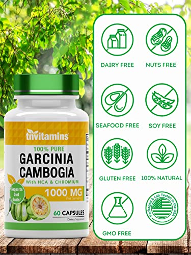 tnvitamins Garcinia Cambogia Extract Capsules (1000 MG x 60 Pills) with HCA & Chromium tnvitamins uk supplements