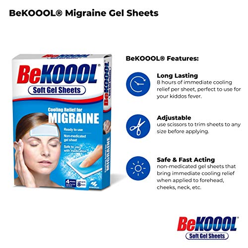 BeKOOOL Migraine Gel Sheets - 4 Count BeKoool uk supplements