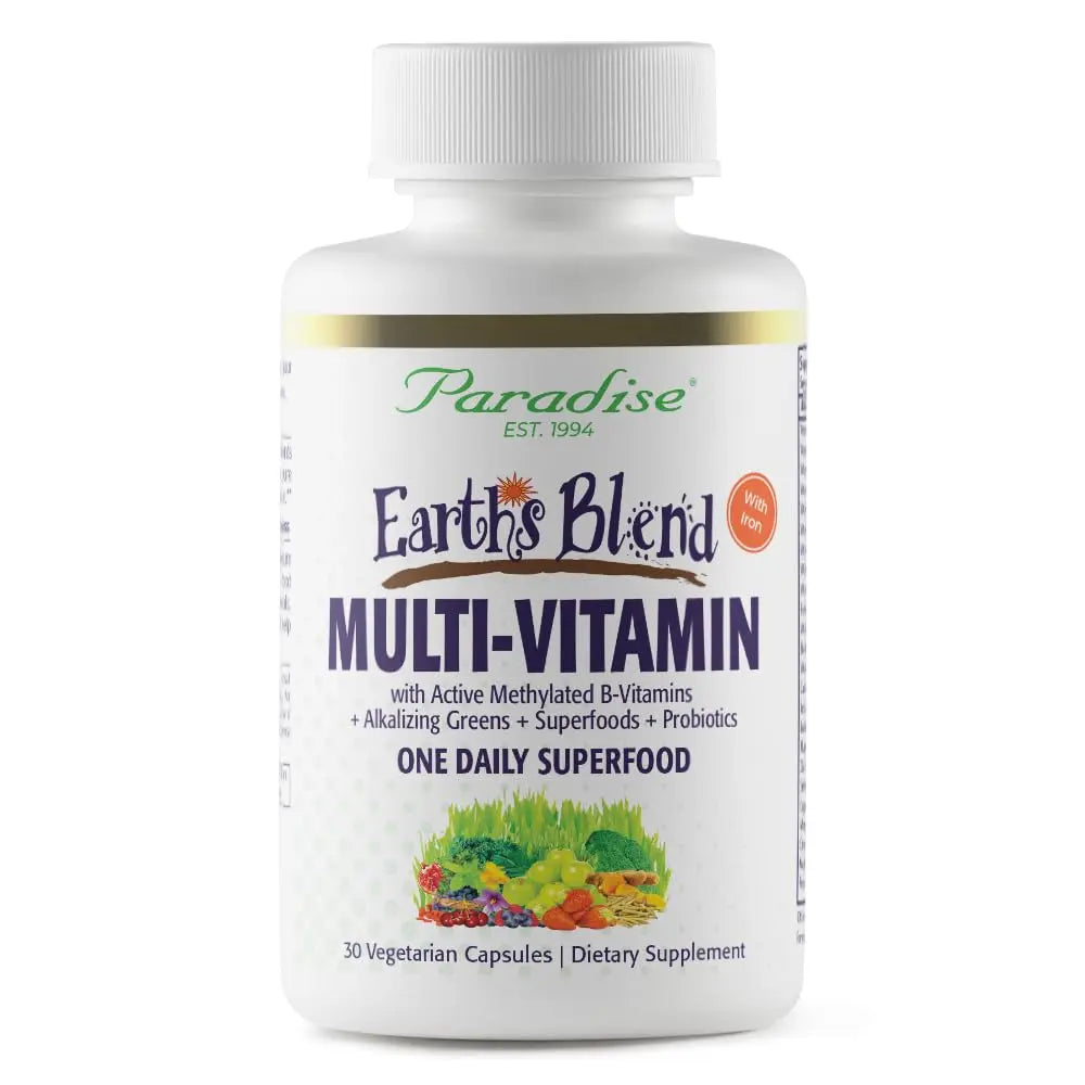 Paradise Herbs Earth's Blend Women's Once Daily Multivitamin with Iron, 48 Organic Superfoods, Probiotics, Antioxidants Paradise Herbs uk supplements