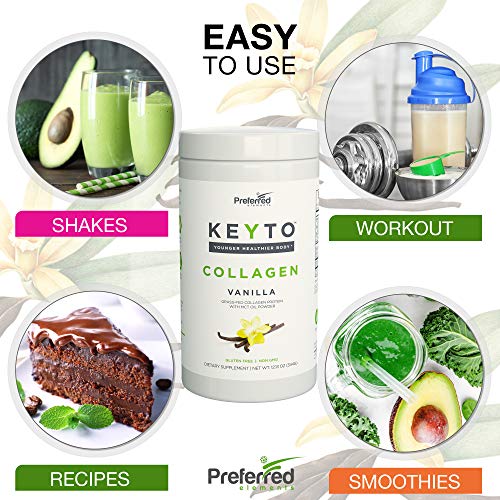Keto Collagen Protein Powder with MCT Oil – Keto and Paleo Friendly Grass Fed Preferred Elements uk supplements