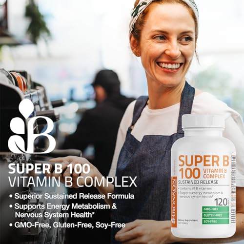 Bronson Vitamin B 100 Complex High Potency Sustained Release (Vitamin B1, B2, B3, B6) Bronson uk supplements