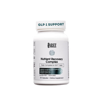 Sarez GLP-1 Support Capsules — Methylated Vitamins & Chelated Minerals — Energy, Metabolism, Hair & Daily Nutrient Support — with Ginger for Nausea — Gentle on Stomach — 30 Day Supply Sarez uk supplements