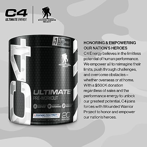 Cellucor C4 Ultimate x WWP Pre Workout Powder Mango Foxtrot - Sugar Free Preworkou Cellucor uk supplements