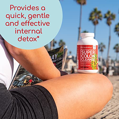 Health Plus Super Colon Cleanse Digestive Support | Constipation Relief to Reduce Bloating Health Plus uk supplements