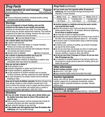 Habitrol Nicotine Lozenges 4 mg Mint Flavor - 72 Count – Stop Smoking Aid Habitrol uk supplements