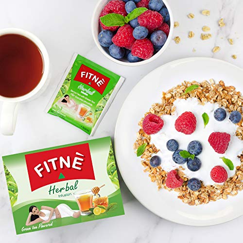 FITNE Green Tea Herbal Honey Lemon With Garcinia Senna Infusion Gentle Detox Cleanse FITNÈ uk supplements