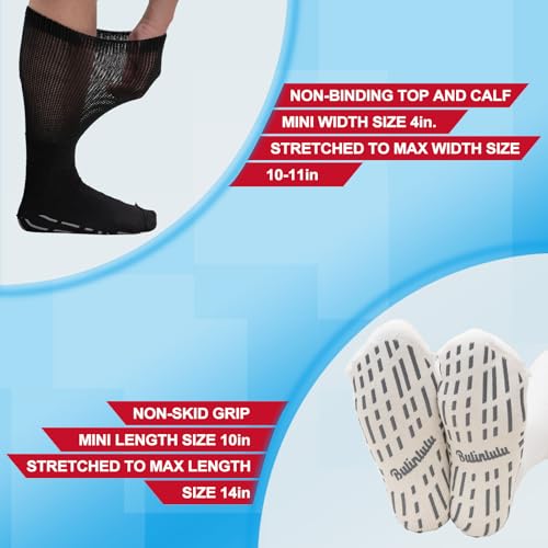 Bulinlulu Extra Width Diabetic Socks Women Men-4 Pairs Super Wide Edema Bulinlulu uk supplements