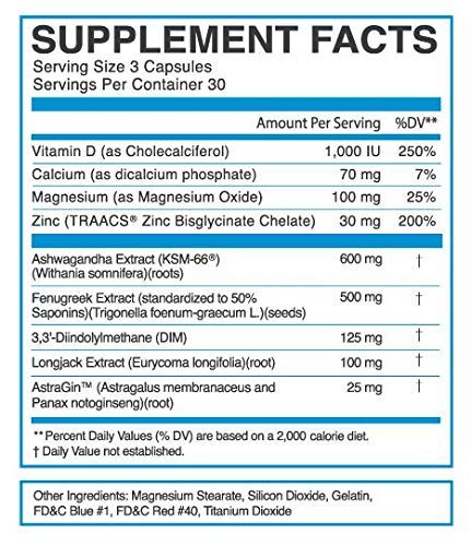 eFlow Nutrition Enflux Natural T Support with KSM-66 Ashwagandha - Supplement eFlow Nutrition uk supplements