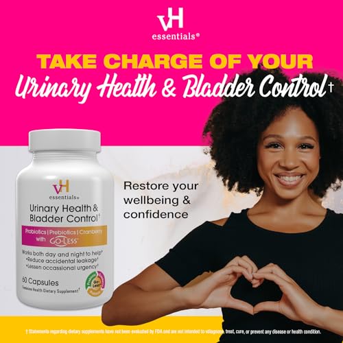 vH essentials Urinary Health & Bladder Control, Cranberry Extract, Prebiotics and Probiotics vH essentials uk supplements
