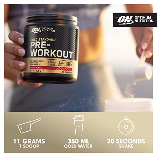 Optimum Nutrition Gold Standard Pre Workout Watermelon Flavoured Powder, 330g Optimum Nutrition uk supplements
