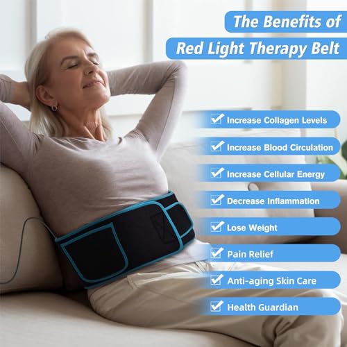 Red Light Therapy Near Infrared Light Therapy Wrap Belt for Body with Timer for Waist Back Shoulder AKYSUN uk supplements
