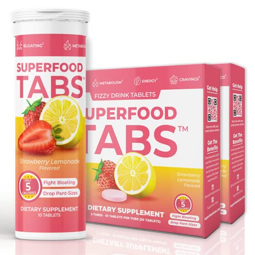 Superfood Tabs Detox Cleanse Drink - Fizzy Nutrition Supplement for Women and Men skinnytabs uk supplements
