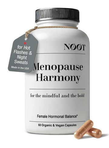 NOOT Menopause Harmony - Menopause Supplements for Women, Night Sweats & Hot Flash Relief, Hormone Balance for Women with Aguaje Fruit, Genistein and Vitex, Biohacking & Nootropics, 60 Capsules NØØT uk supplements