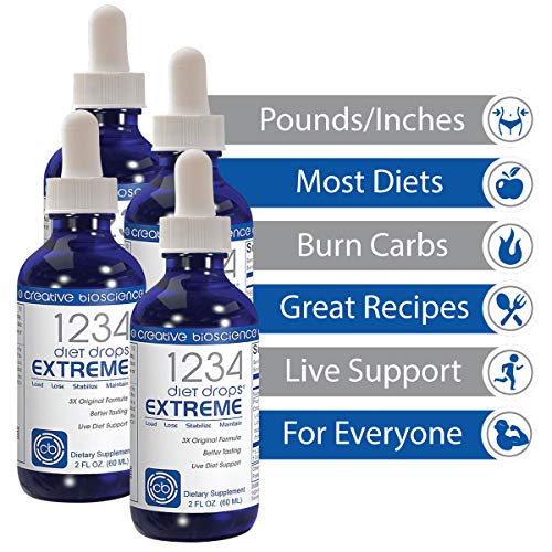 Creative Bioscience 1234 Diet Drops Extreme, 2 Fl Oz (4 Pack) Creative Bioscience uk supplements