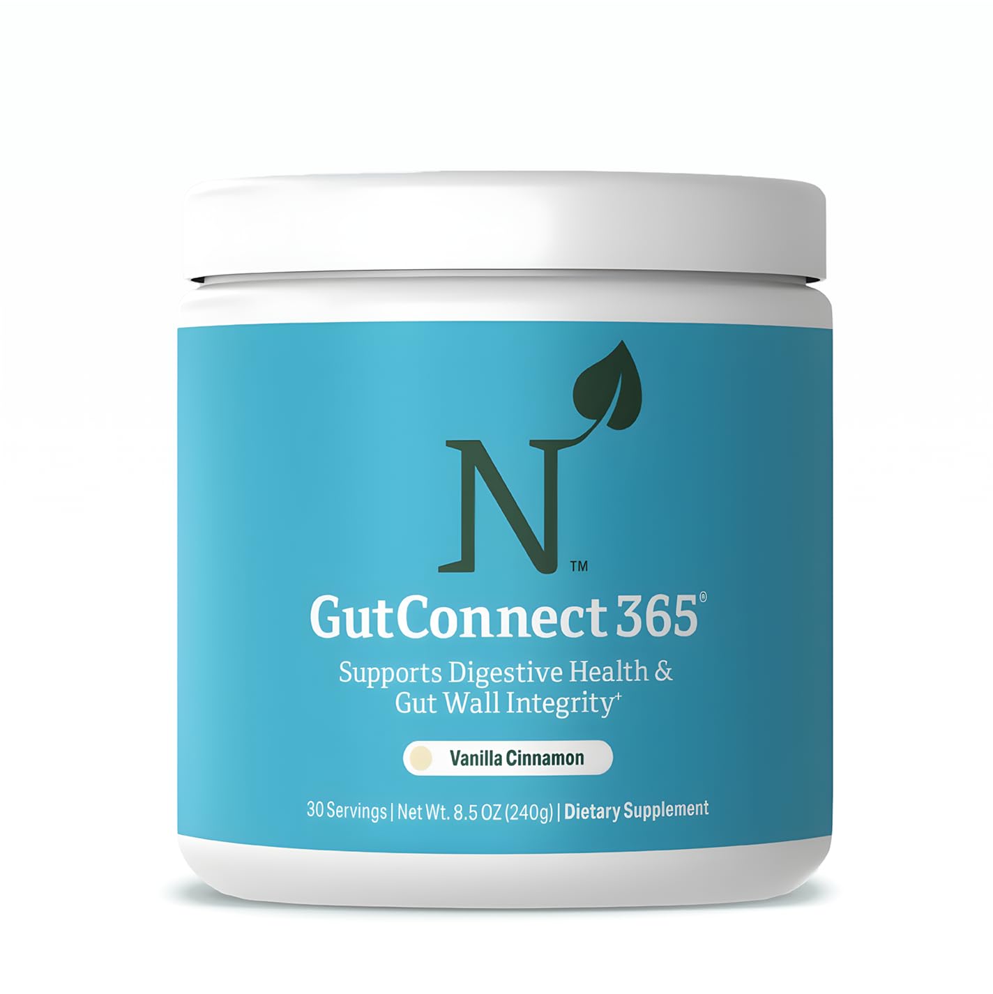 GutConnect 365 Gut Health Superfood Powder | Formulated With Slippery Elm Bark & L Glutamine | Vegan Certified | Allergen Free | Non-GMO | Soy Free | Made in the USA | 30 Servings – Vanilla Cinnamon Nature M.D. uk supplements