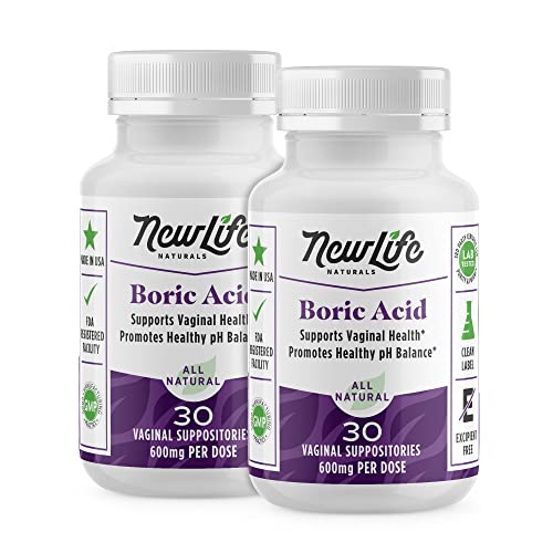 NewLife Naturals Boric Acid Suppositories for Women - 600mg NewLife Naturals uk supplements