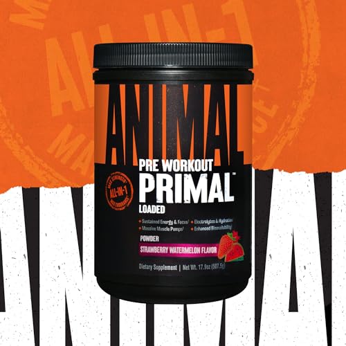Animal Primal Muscle Hydration + Preworkout Powder – Contains Beta Alanine, 3DPump Animal uk supplements