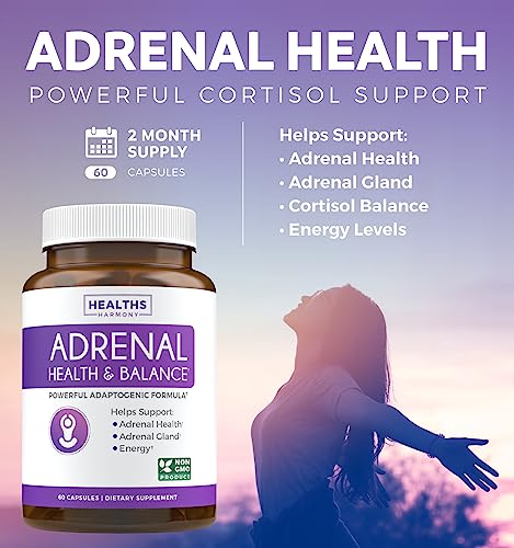 Adrenal Support & Cortisol Manager (Non-GMO) Powerful Adrenal Health with L-Tyrosine Healths Harmony uk supplements