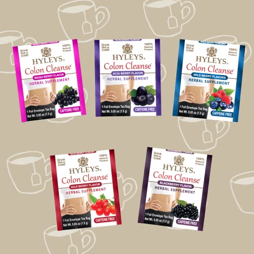 Hyleys Colon Cleanse Tea Assorted Flavors - 42 Tea Bags (1 Pack) HYLEYS uk supplements