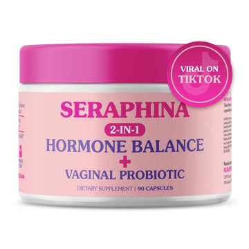 Seraphina 2-in-1 Vaginal Probiotics for Women + Hormone Balance - 90 Capsules for Complete Feminine Seraphina uk supplements