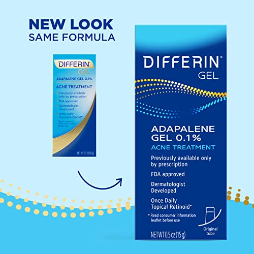 Differin Acne Treatment Gel, 30 Day Supply, Retinoid Treatment for Face Differin uk supplements