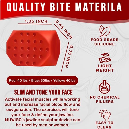 Jawline Exerciser for man&women, Jaw Exerciser, 3 Resistance Levels(6 pcs) Silicone Jawline MUWIGO uk supplements