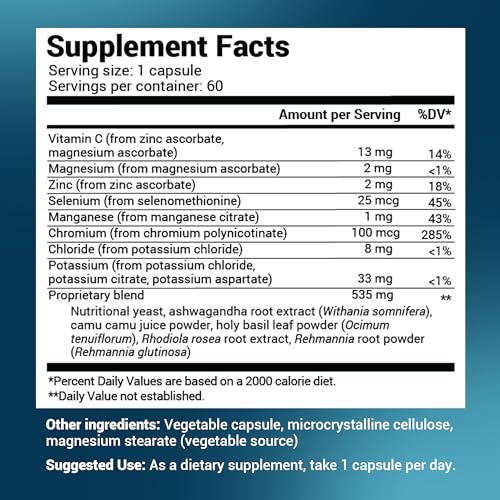 Dr. Berg Adrenal & Cortisol Capsules - Adrenal Supplement & Cortisol Manager - Mood Dr. Berg Nutritionals uk supplements