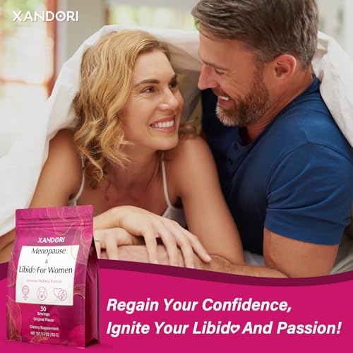 Menopause Supplements for Women, 10-in-1 Hormone Balance for Women, with Red Clover, Korean Ginseng, Shatavari - Menopause & Libisoothe Powder for Desire, Hot Flashes, Night Sweats & Mood - 5.3 Oz Xandori uk supplements