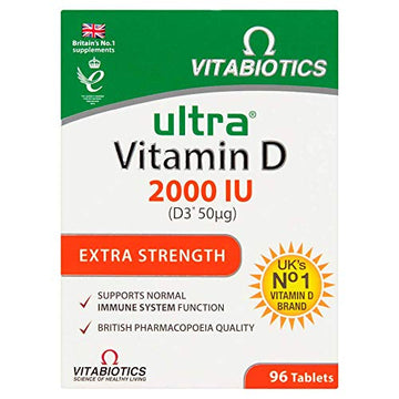 Vitabiotics Ultra Vitamin D Tablets 2000IU Extra Strength - 96 Count ( Pack of 1) Vitabiotics Ultra uk supplements