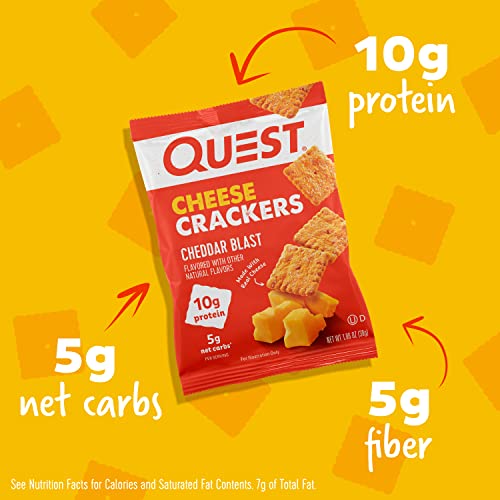 Quest Nutrition Cheese Crackers, Cheddar Blast, High Protein, Low Carb, Made with Real Cheese Quest Nutrition uk supplements